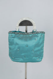 Monsoon Blue Handbag Butterfly Sequin Embellishment