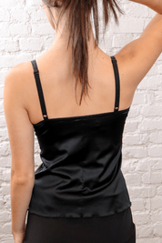 Dolce & Gabbana Black Sequin Logo Cami