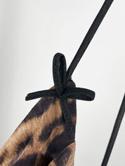 LIST Boutique 2000s Leopard Print Silk Maxi Dress - M/L