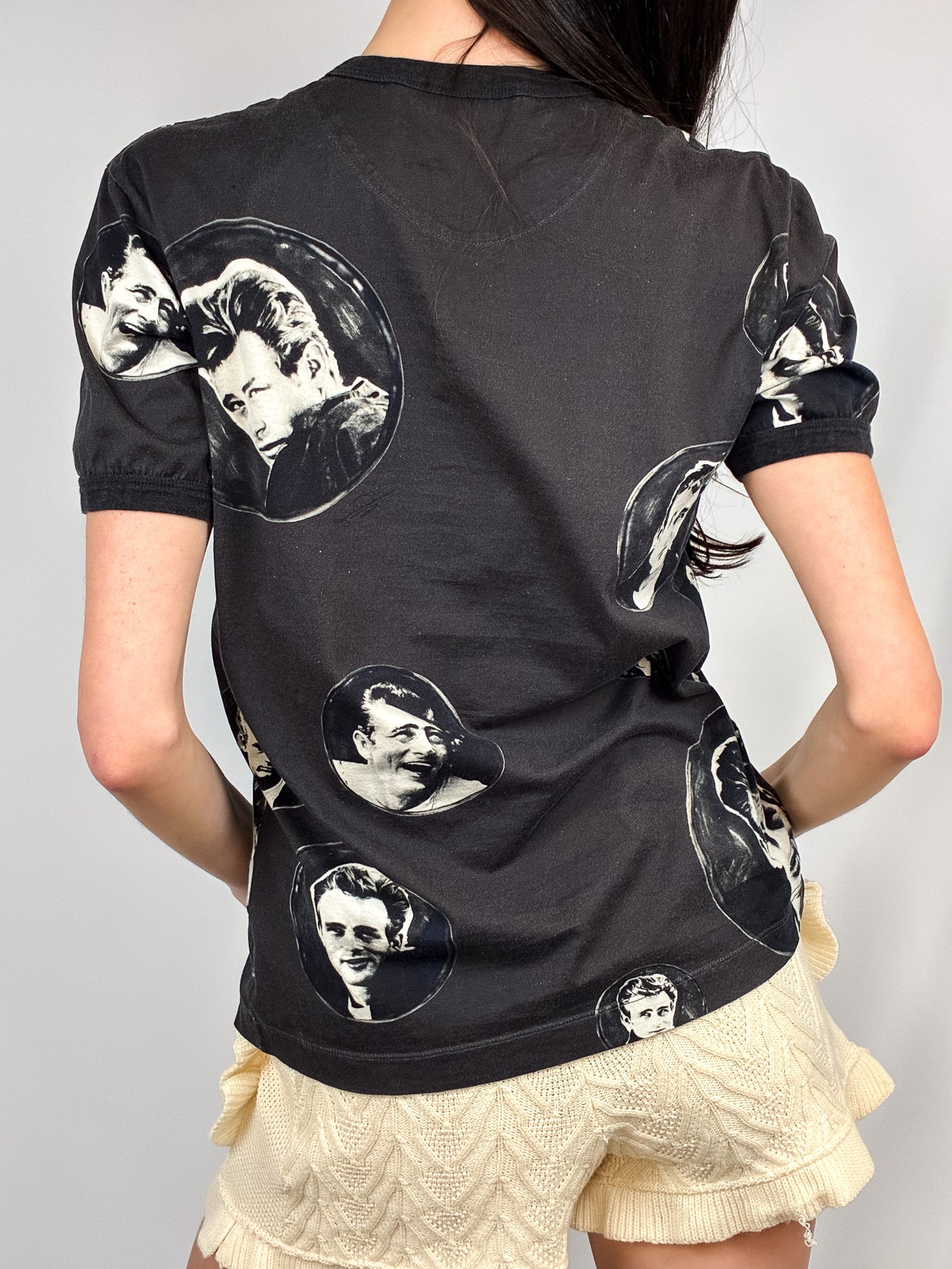 Dolce & Gabbana James Dean Print Black Tee - S/M