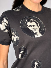 Dolce & Gabbana James Dean Print Black Tee - S/M