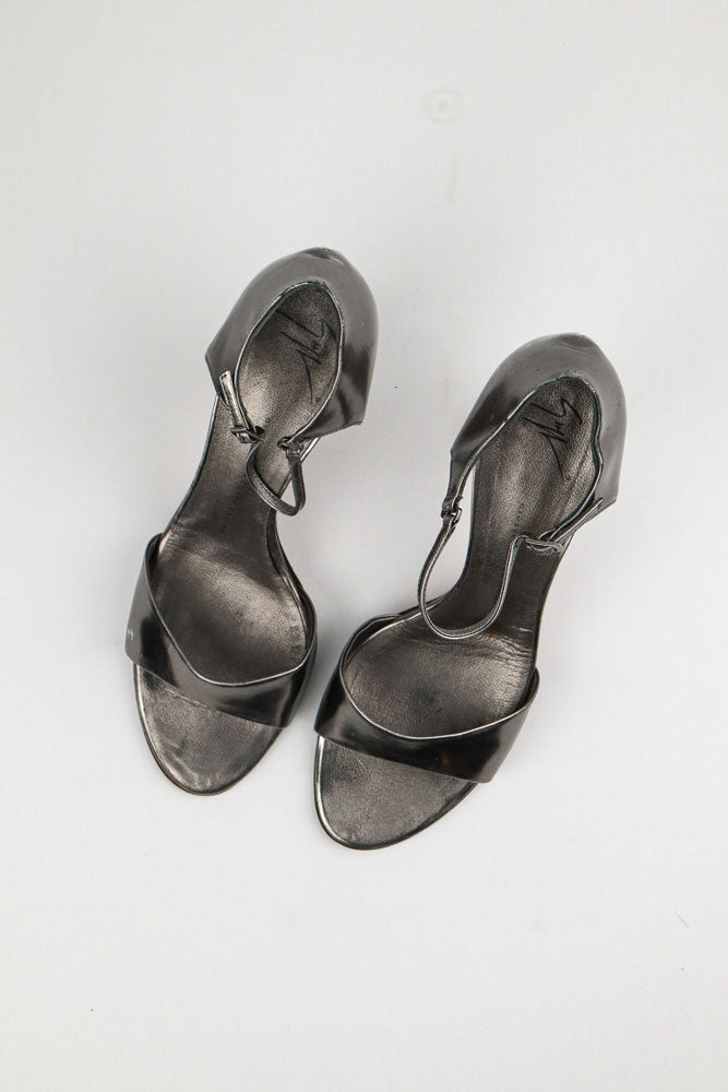 Giuseppe Zanotti 2000s Silver Cone Heels - EU 40.5