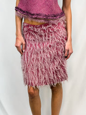Gianfranco Ferré Pink Fur Mini Skirt – M