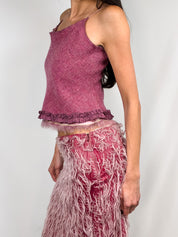 Gianfranco Ferré Pink Fur Mini Skirt – M