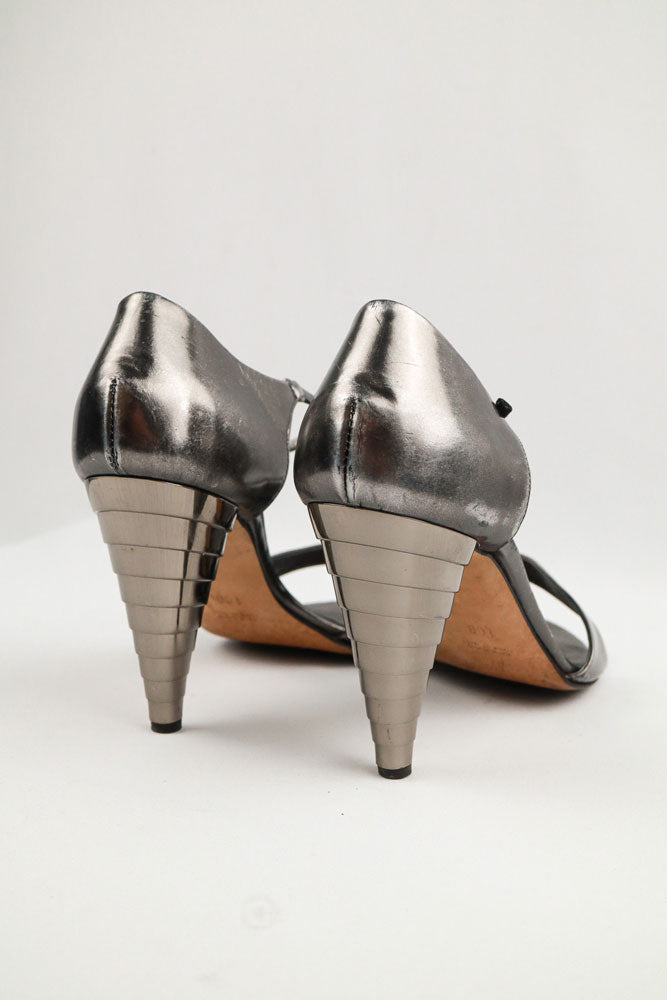 Giuseppe Zanotti 2000s Silver Cone Heels - EU 40.5