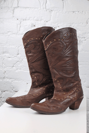 Just Cavalli Leather Cowboy Boots