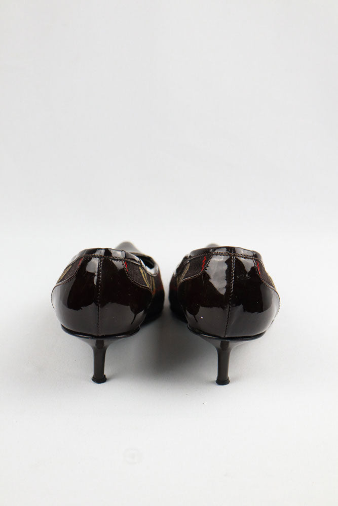 D&G 2000s Plaid Kitten Heels - EU 38.5