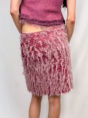 Gianfranco Ferré Pink Fur Mini Skirt – M