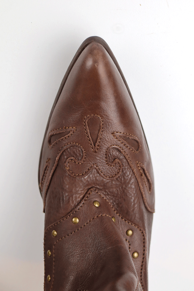 Just Cavalli Leather Cowboy Boots