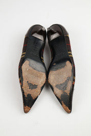 D&G 2000s Plaid Kitten Heels - EU 38.5