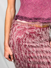 Gianfranco Ferré Pink Fur Mini Skirt – M