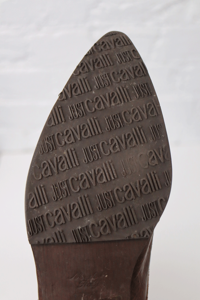 Just Cavalli Leather Cowboy Boots