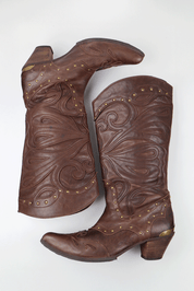 Just Cavalli Leather Cowboy Boots