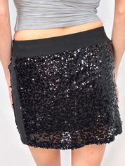 Twin-Set T.S.J. 2000s Black Sequin Mini Skirt - XS/S