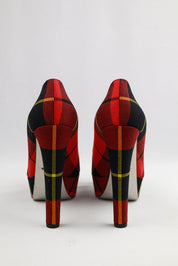 Prada 2000s Tartan Plaid Platform Heels - EU 40