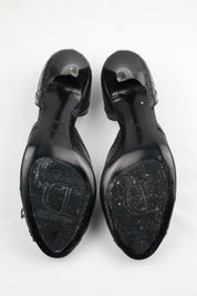Christian Dior 2000s Cannage Leather Peep-Toe d’Orsay Heels - EU 39.5