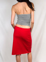 Moschino Jeans 2000s Red Fringe Skirt - M-XL