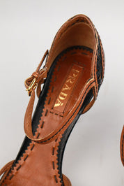 Prada 2000s Two-Tone Cutout Strap Pumps - EU 38