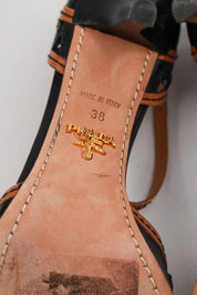 Prada 2000s Two-Tone Cutout Strap Pumps - EU 38