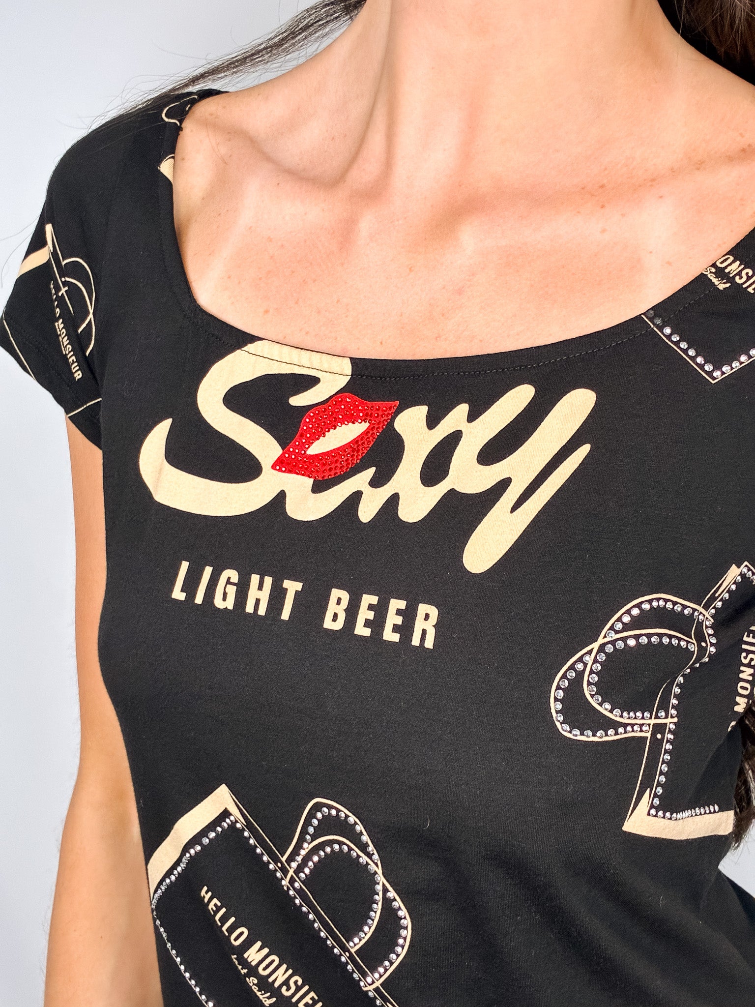D&G Dolce & Gabbana Underwear 2000s Sexy Light Beer Graphic Tee - S/M