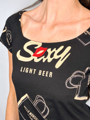 D&G Dolce & Gabbana Underwear 2000s Sexy Light Beer Graphic Tee - S/M