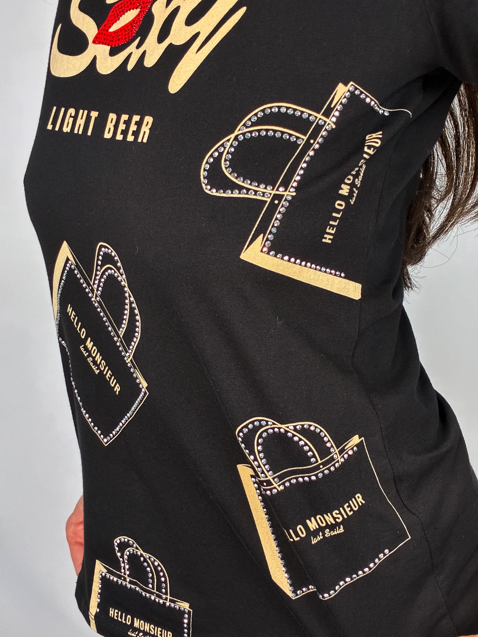 D&G Dolce & Gabbana Underwear 2000s Sexy Light Beer Graphic Tee - S/M