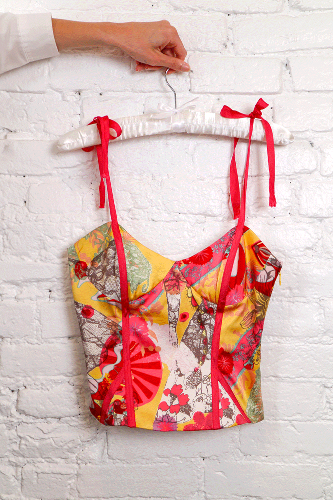 Christian Lacroix Pink Silk Corset