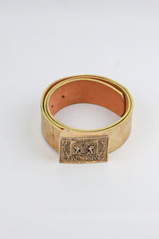 Just Cavalli Leather Snake Gold Skin Belt