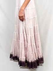 Patrizia Pepe 2000s Lavender Tiered Dip-Dye Maxi Dress - M