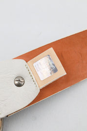 John Galliano 2000s White Leather “Propriété Exclusive Confidentiel” Belt