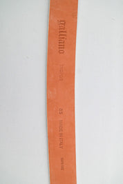 John Galliano 2000s White Leather “Propriété Exclusive Confidentiel” Belt