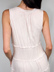 Patrizia Pepe 2000s Lavender Tiered Dip-Dye Maxi Dress - M