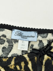 Blumarine 2000s Leopard Print Lace Trim Cami - M