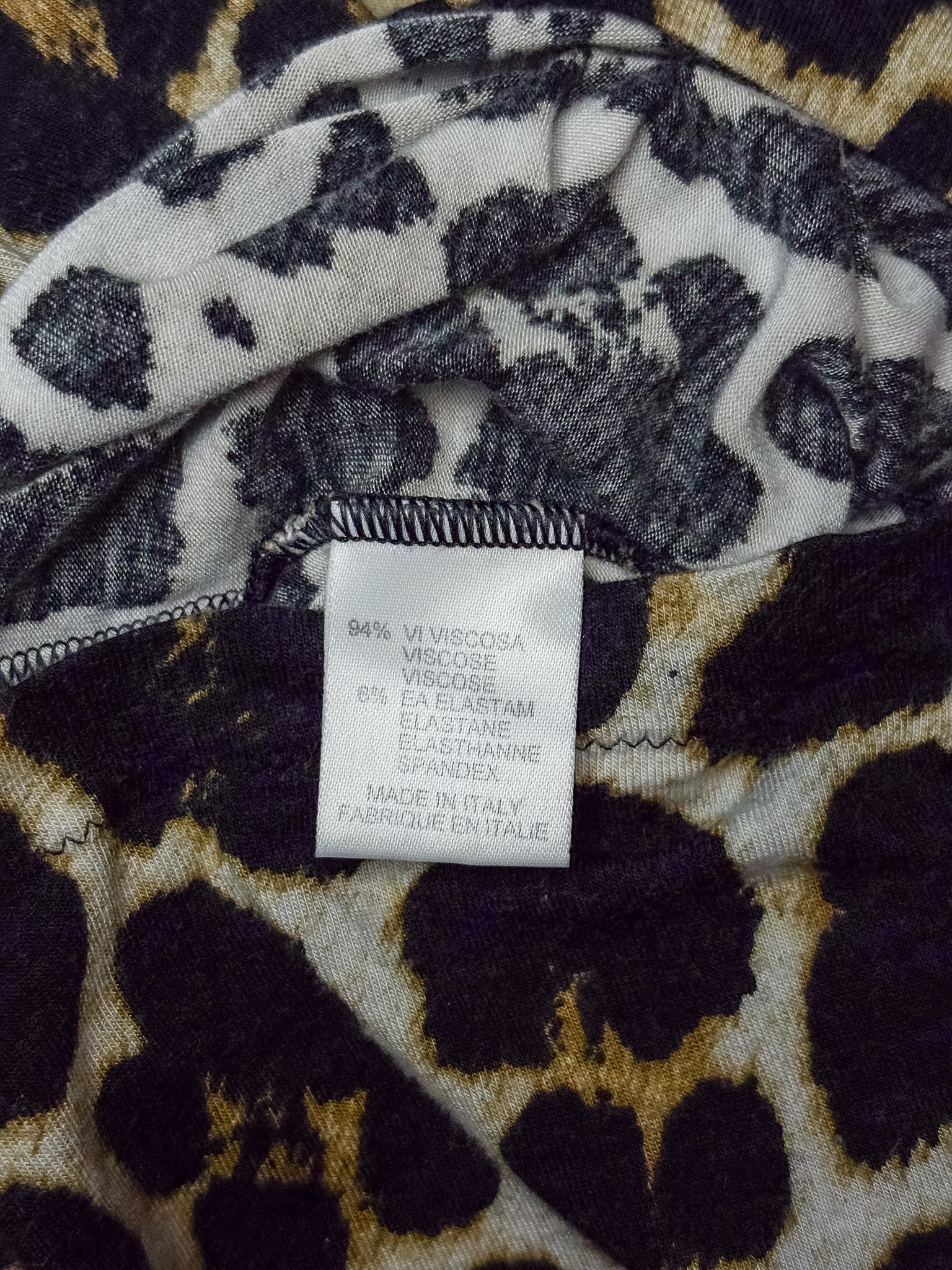 Blumarine 2000s Leopard Print Lace Trim Cami - M