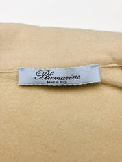 Blumarine 2000s Cream Cashmere-Blend Logo Tape Jacket & Skirt Set - S/M