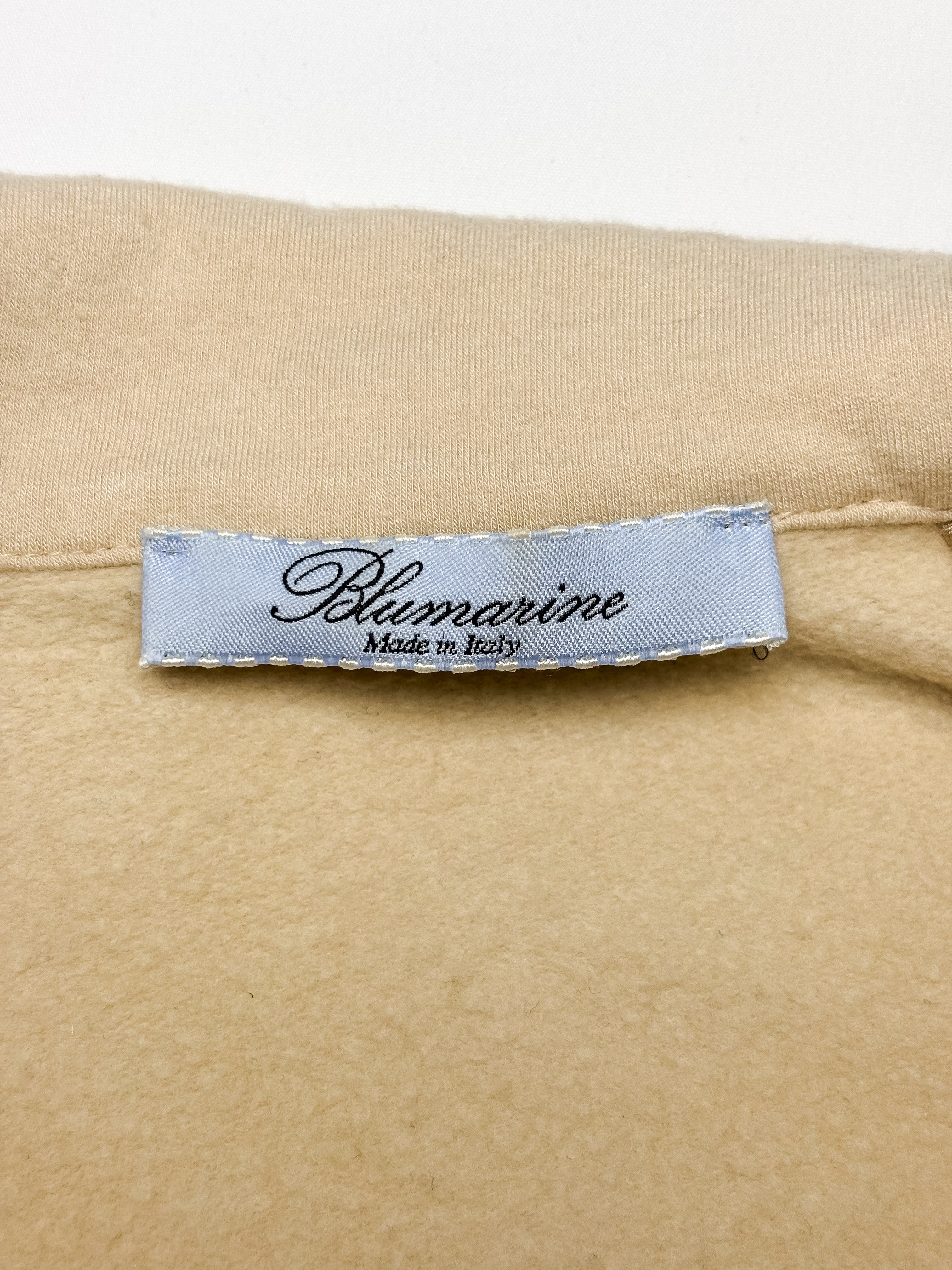 Blumarine 2000s Cream Cashmere-Blend Logo Tape Jacket & Skirt Set - S/M