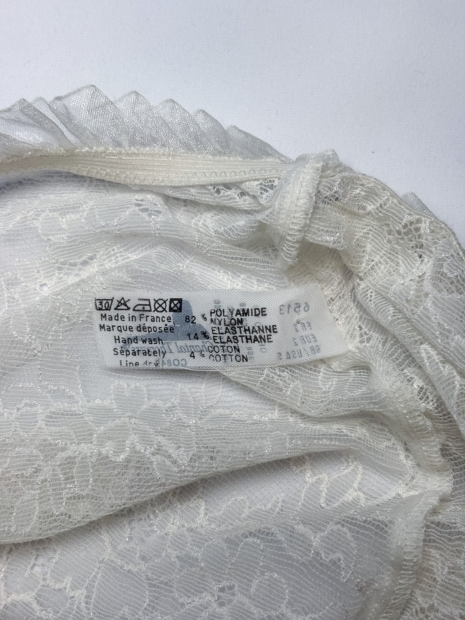 Chantal Thomass 1990s Ivory Floral Lace Boyshort – S