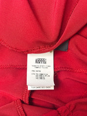 Alberta Ferretti 2000s Red Ruched Flared Skirt - M