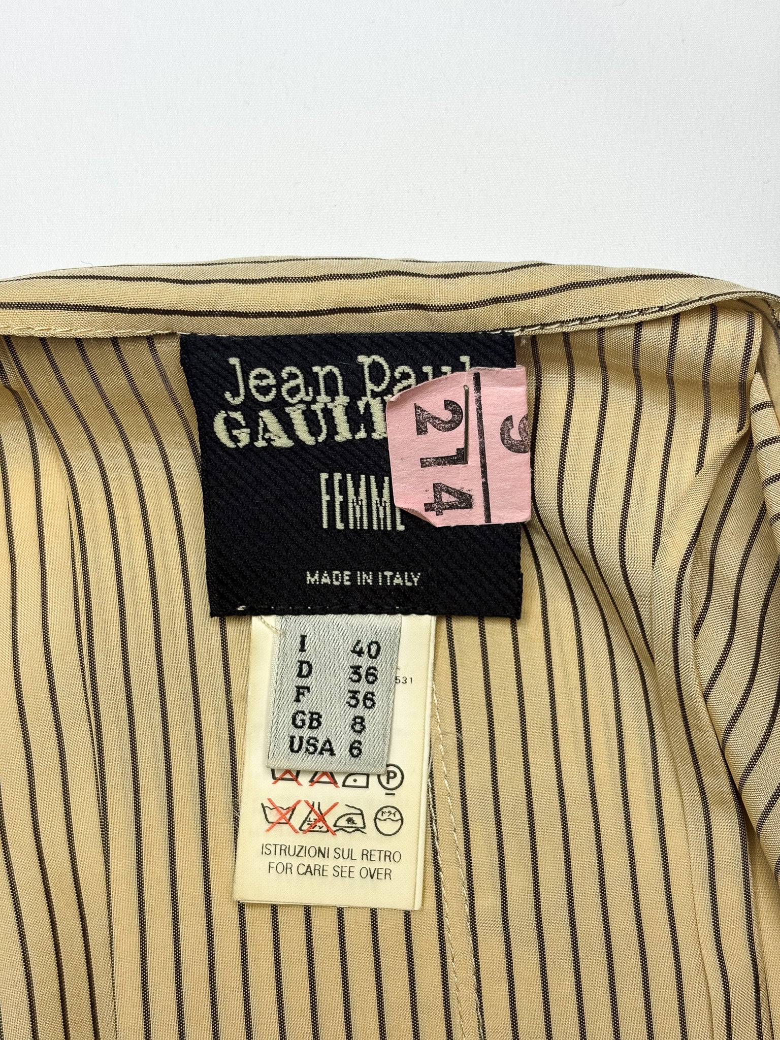 Jean Paul Gaultier 2000s Pinstriped Pleated Skirt - S