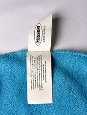 Missoni Sport 2000s Turquoise Contrast Stitch Wool Sleeveless Top - S/M
