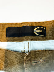 Just Cavalli 2000s White & Tan Colorblock Star-Panel Jeans - W29