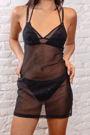 Dolce & Gabbana Sheer Mesh Mini Slip Dress