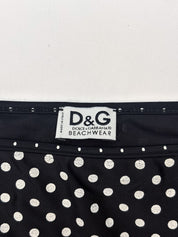 D&G Dolce & Gabbana 2000s Black and White Polka Dot Bikini Set - S