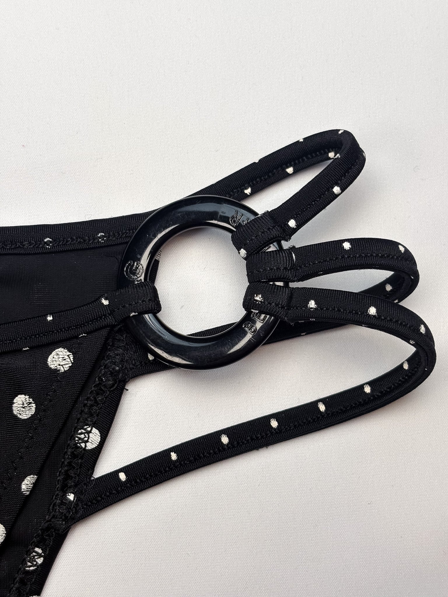 D&G Dolce & Gabbana 2000s Black and White Polka Dot Bikini Set - S