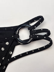 D&G Dolce & Gabbana 2000s Black and White Polka Dot Bikini Set - S