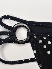 D&G Dolce & Gabbana 2000s Black and White Polka Dot Bikini Set - S