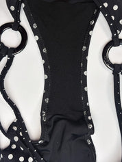 D&G Dolce & Gabbana 2000s Black and White Polka Dot Bikini Set - S