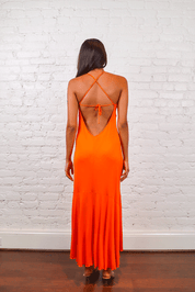 Roberto Cavalli Orange Maxi Dress