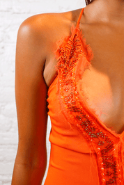 Roberto Cavalli Orange Maxi Dress