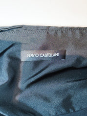 Flavio Castellani 2000s Black Taffeta Balloon Mini Skirt - S